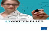 Unwritten rUles - · PDF fileUnwritten Rules: What You Don’t ... LaFrance, “Gender and Social Interaction” in Rhoda K. Unger, ... mentees’ social networks, which, in turn,
