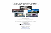CRITICAL ISSUES IN THE TRUCKING INDUSTRY …atri-online.org/wp-content/uploads/2017/10/ATRI-Top-Industry...Chip Duden Vice President ... Critical Issues in the Trucking Industry -