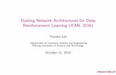 Dueling Network Architectures for Deep Reinforcement ...mlg.postech.ac.kr/~readinglist/slides/20161011.pdf · Dueling Network Architectures for Deep Reinforcement Learning (ICML 2016)
