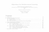 Algorithms for Reinforcement Learning - SZTAKIszcsaba/papers/RLAlgsInMDPs-lecture.pdf · Algorithms for Reinforcement Learning Draft of the lecture published in the ... PAC-learning;