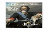 AP European History Review Guide - · PDF file1 AP EURO REVIEW SHEET #1: European Wars For each of the following wars, make simple notes of the following : Causes, Course, Consequences,