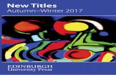 Autumn–Winter 2017 - Edinburgh University Press Books edinburghuniversitypress.com 5 Agamben’s Philosophical Lineage Edited by Adam Kotsko (Shimer College, Chicago) & Carlo Salzani