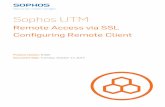 UTM - Remote Access via IPsec - Sophos · PDF file1Introduction 1Introduction TobeabletoaccesstheUTMviaSSL VPN,youneedtoconfigureyourremoteclient.To doso,accesstheUTMUserPortalwithabrowserontheremoteclient.There