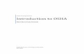 OSHA Training Institute Introduction to OSHA · PDF file · 2010-05-26OSHA Training Institute Introduction to OSHA ... the IG in the Detailed Content and Notes sections of the lesson.