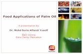 Food Applications of Palm Oil - MY Palm Oil Councilmpoc.org.my/upload/P5-Food-Applications-in-Palm-Oil.pdf · Food Applications of Palm Oil. A presentation by. Dr. Mohd Suria Affandi