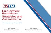 Employment Readiness: Strategies and · PDF fileEmployment Readiness: Strategies and Assessments Thursday, ... assessment of skills, resume writing techniques, interviewing skills,
