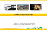 STATISTIK MINERBA 2017 - · PDF file800 1000 1200 1400 cnc non cnc jumlah iup per provinsi berdasarkan status cnc tahun 2017 ... 10,307 19,305 19,000 35,284 18,722.15 124 4,566 1,488