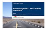 Risk management : From Theory to Practice - MARIMmarim.org/wp-content/uploads/Paper-1-Risk-management-From-Theory… · Risk management : From Theory to Practice MARIM CONFIDENTIAL