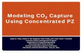 Modeling CO2 Capture Using Concentrated PZ - · PDF file2 Capture Using Concentrated PZ ... Rate-based calculations for 5 m packed columns RadFrac with rate- based calculation of H&M