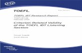 Criterion-Related Validity of the TOEFL iBT Listening Section · PDF filei Abstract The study investigated the criterion-related validity of the Test of English as a Foreign Language™