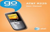 AT&T R225 · PDF file2. Turn the phone over and remove the battery cover. 3. Remove the battery if it is already installed. 4. Hold your SIM card with the cut corner