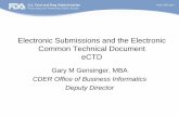 Electronic Submissions and the Electronic Common Technical Document eCTD · PDF fileElectronic Submissions and the Electronic Common Technical Document eCTD Gary M Gensinger, MBA CDER