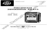 PERCENTAGE DIFFERENTIAL RELAYS - Electrical Part … Electric... · PERCENTAGE DIFFERENTIAL RELAYS Types ... selecting current transformers for use with Type IJD ... RATIO CHAR.,