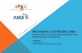 Michigan Licensure Law: Continuing Education for ... · PDF fileMICHIGAN LICENSURE LAW: CONTINUING EDUCATION REQUIREMENTS FOR PROFESSIONAL ENGINEERS . Presenter: Ron Brenke, P.E. Executive
