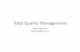 Total Quality Management - Stellenbosch Universityacademic.sun.ac.za/stellmed/CourseMaterial/Leadership and... · Total Quality Management •TQM –first introduced in business world