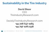 Sustainability in the Tire Industry - IOM3 | The Institute ... Shaw.pdfSustainability in the Tire Industry 2016 ... (India) SHFE (China ... Price of NR is around $1/kg below cost of