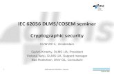 IEC 62056 DLMS/COSEM seminar Cryptographic · PDF fileIEC 62056 DLMS/COSEM seminar . Cryptographic security. ... Unprotected or protected DLMS service response(s) COSEM-RELEASE request