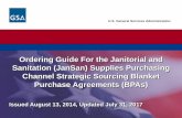 Ordering Guide For the Janitorial and Sanitation … (JanSan) Supplies Purchasing Channel Strategic Sourcing Blanket Purchase Agreements ... Wrigglesworth Enterprises, Inc. Under $100