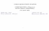 CBSE QUESTION PAPER CHEMISTRY (Theory) tt, 1 … QUESTION PAPER CHEMISTRY (Theory) tt, "1 Pc. 1"1 ( oiilki&i) CLASS-XII General Instructions : (i) All questions are compulsory. (ii)