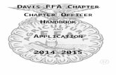 APPLICATION FOR DAVIS FFA CHAPTER Web viewDevelopmental topics will include communicating about agricultural education, the history and foundations of FFA and the future directions