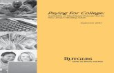 Paying For College - The Working Poor · PDF filePaying For College: Availability of Need-based Financial Aid for New Jersey's Working Adults September 2010 . Paying For College: ...