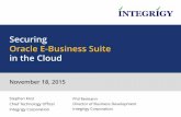 Securing Oracle E-Business Suite in the Cloud - Integrigy Securing Oracle EBS in...Oracle E-Business Suite ... (IAAS) and “Platform as ... Oracle E-Business Suite Cloud Perimeter