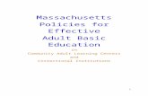 MA Policies for Effective ABE FY2015 - Massachusetts ... · Web viewMassachusetts Policies for Effective Adult Basic Education in Community Adult Learning Centers and Correctional
