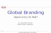 Global Branding - Hans-Willi  · PDF fileGlobal Branding Opportunity Or Risk? ... Henkel Strategy •Marketing ... Per Capita Detergent Usage Number of Washes per Month