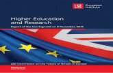 Higher Education and Research - London School of · PDF fileLSE Commission on the Future of Britain in Europe | 1 X xxxx European Institute Rapporteur: Anne Corbett Higher Education
