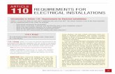 ARTICLE 110 REQUIREMENTS FOR ELECTRICAL · PDF fileIntroduction to Article 110—Requirements for Electrical Installations ... Note 1: NFPA 70E, Standard for Electrical Safety in the