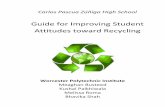 Guide for Improving Student Attitudes toward Recycling · PDF fileGuide for Improving Student Attitudes toward Recycling ... especially about recycling and waste management ... into