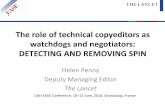 The role of technical copyeditors as watchdogs and ... · PDF filewatchdogs and negotiators: DETECTING AND REMOVING SPIN ... The role of technical copyeditors as watchdogs and negotiators