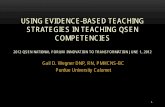 USING EVIDENCE-BASED TEACHING … EVIDENCE-BASED TEACHING STRATEGIES IN TEACHING QSEN ... plan and implement a team-driven evidencebased - ... Team dynamics .