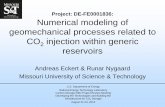 Project: DE-FE0001836: Numerical modeling of geomechanical ... Library/Events/2012/Carbon Storage RD... · Numerical modeling of geomechanical processes related to CO 2 ... rock stability