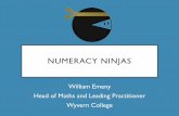 Numeracy Ninjas - SSAT · PDF filemaths GCSE rely on the ... improve students’ mental fluency of important ... NUMERACY NINJAS-NEXT STEPS •Visiting Prof Bjork at