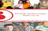 Decimals and Percentages Maths Puzzle     and Percentages Maths Puzzle