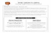 THE LION’S DEN THE LION’S DEN Orange High School’s … den summer 2017 draft final... · I am always happy to talk and/or meet with you at ... OHS PTA receives a portion of