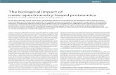 The biological impact of mass-spectrometry-based · PDF filethe functional impact of mass-spectrometry-based proteomics. What has been learned about the molecular mechanisms of complex