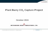 Plant Barry CO2 Capture Project - CSLF · PDF file10/17/2016 · Plant Barry CO 2 Capture Project . ... IFFCO Phulpur Unit (India) ... Plant Barry circulating BFW between host site