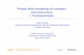 Phase field modeling of complex microstructure I. Fundamentalscams.mse.ufl.edu/media/2013SummerSchoolPresentations/Anter_El-Az… · Phase field modeling of complex microstructure