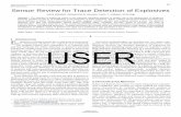 Sensor Review for Trace Detection of Explosives - IJSER · PDF fileexplosive material which is ... MS is one of the most commonly used techniques for trace . detection of explosives.