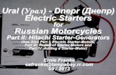 Ural (Урал) - Dnepr (Днепр Electric Starters Engaged: No Bendix – Did Not Work Well and Was Discontinued Almost Immediately • When It Dies, It Kills the Engine and Breaks