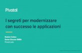 I Segreti per Modernizzare con Successo le Applicazioni (Pivotal Cloud-Native Workshop: Milan)