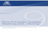 Nine Principles Guiding Teaching and Learning - …learnline.cdu.edu.au/commonunits/documents/9 Principles of Teaching...2 Nine Principles Guiding Teaching and Learning is a statement