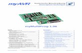 myAVR Technische  · PDF fileLayout Oberseite, LPT und USB-Variante ... Technologie PCB FR8, épaisseur 1.5 mm, couche ... ATmega8535 AT90s8535 ATmega162 ATmega8515 AT90s8515