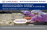 AGRICULTURAL CREDIT ENHANCEMENT PHASE II …pdf.usaid.gov/pdf_docs/PA00KTJQ.pdf · AGRICULTURAL CREDIT ENHANCEMENT PHASE II ... economic empowerment of Afghan women in Agriculture