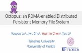 Octopus: an RDMA-enabled Distributed Persistent Memory ... · PDF fileOctopus: an RDMA-enabled Distributed Persistent Memory File System Youyou Lu1, Jiwu Shu1, Youmin Chen1, Tao Li2