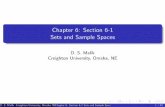 Chapter 6: Section 6-1 Sets and Sample Spaces · PDF fileChapter 6: Section 6-1 Sets and Sample Spaces ... He explored paradoxes that had existed in mathematics for centuries ... B