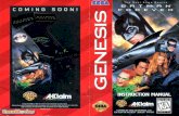 Batman Forever - Sega Genesis - Manual - … 17-21 for a description of gadgets). In a player vs. player game with Batman and Robin, players enter the Batcave Gym to test each otheis
