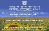 NATIONAL CONFERENCE ON AGRICULTURE FOR KHARIF …agricoop.nic.in/sites/default/files/khraif2017.pdf · NATIONAL CONFERENCE ON AGRICULTURE FOR KHARIF CAMPAIGN-2017 ... farmers can